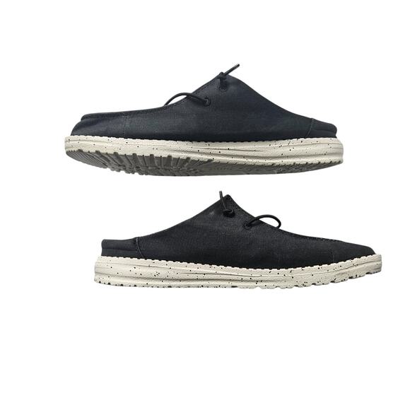 Hey Dude Wendy Slip On Mule Womens Size 9 Black Canvas Casual Slip On Comfort - Picture 4 of 9